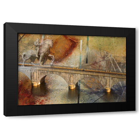 Arlington Memorial Bridge Black Modern Wood Framed Art Print with Double Matting by Simons