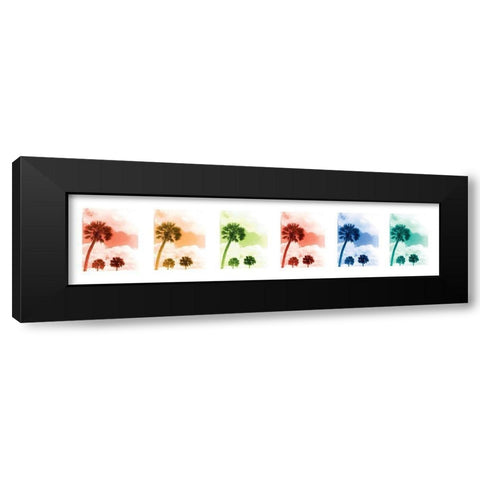 Aurora Borialis Palm I Black Modern Wood Framed Art Print with Double Matting by Simons