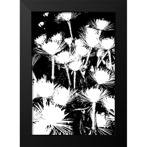 Bloomin Black I Black Modern Wood Framed Art Print by Simons