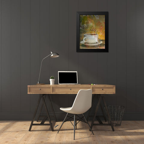 CafÃ© Espresso Black Modern Wood Framed Art Print by Simons