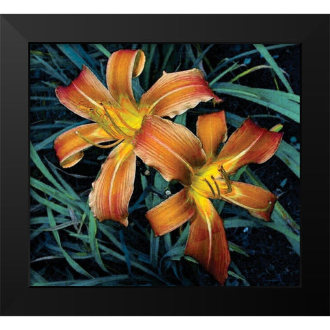 Celebration Black Modern Wood Framed Art Print by Simons