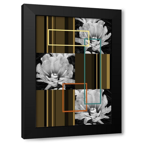 Contempo I Black Modern Wood Framed Art Print with Double Matting by Simons