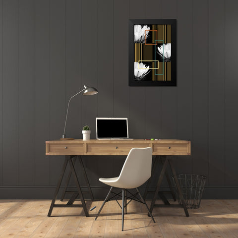 Contempo II Black Modern Wood Framed Art Print by Simons