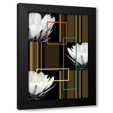 Contempo II Black Modern Wood Framed Art Print with Double Matting by Simons