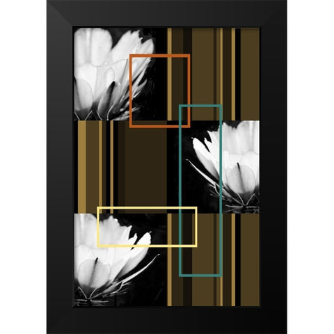 Contempo II Black Modern Wood Framed Art Print by Simons