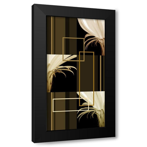 Contempo III Black Modern Wood Framed Art Print with Double Matting by Simons