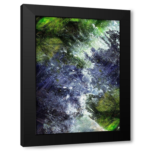 Crevasse Black Modern Wood Framed Art Print by Simons