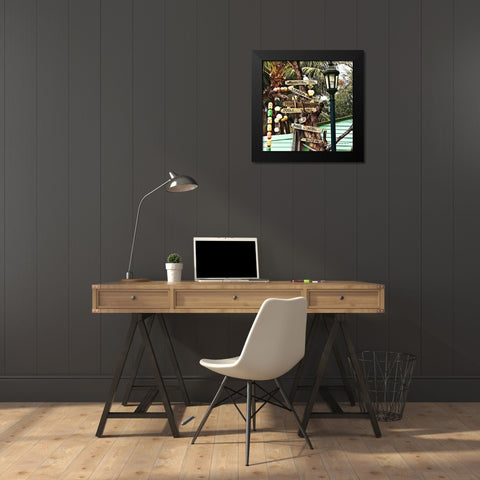 Decisions Black Modern Wood Framed Art Print by Simons