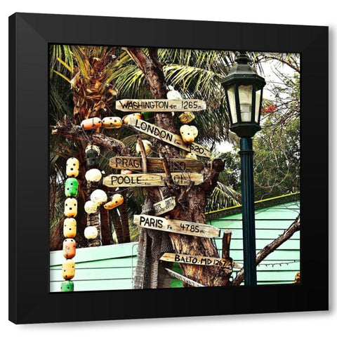 Decisions Black Modern Wood Framed Art Print by Simons