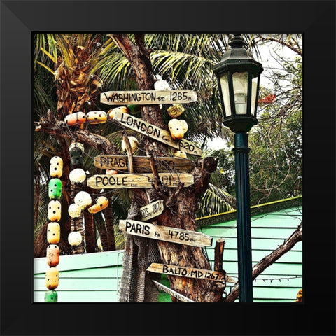 Decisions Black Modern Wood Framed Art Print by Simons