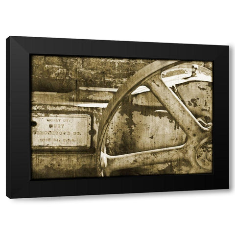 Fury Black Modern Wood Framed Art Print by Simons