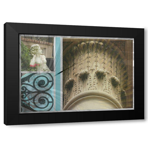 Garden Elements Black Modern Wood Framed Art Print with Double Matting by Simons