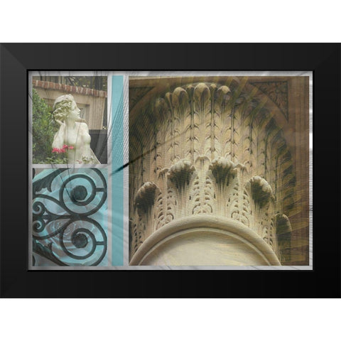 Garden Elements Black Modern Wood Framed Art Print by Simons