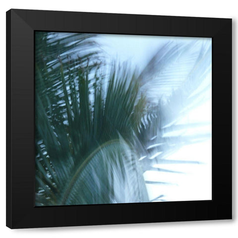 Misty Palm Black Modern Wood Framed Art Print by Simons