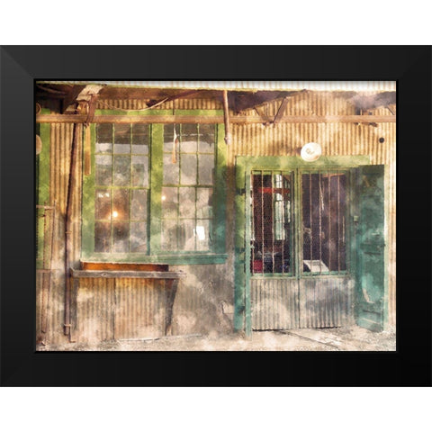 Old Time Black Modern Wood Framed Art Print by Simons