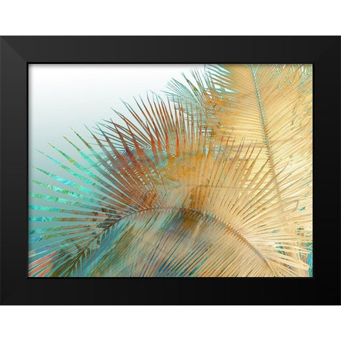 Painted Palm I Black Modern Wood Framed Art Print by Simons