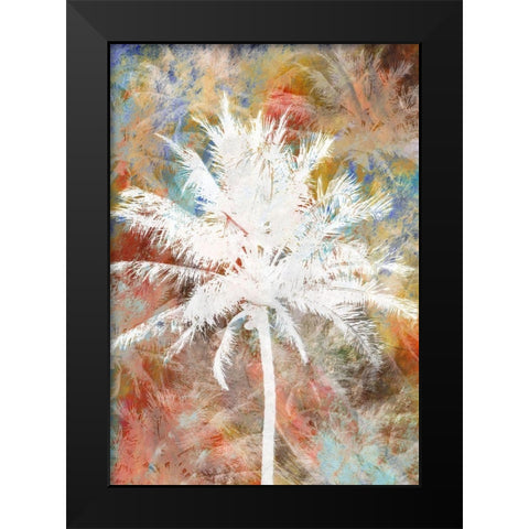 Palm Crazy I Black Modern Wood Framed Art Print by Simons