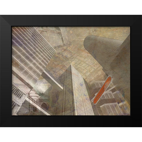 Peachtree Black Modern Wood Framed Art Print by Simons