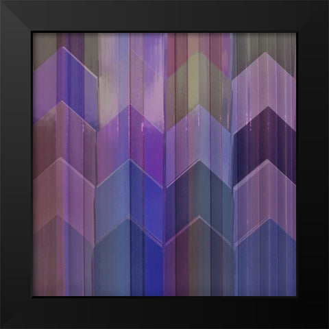 Pickets Mulberry Black Modern Wood Framed Art Print by Simons