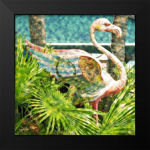 Pinky Black Modern Wood Framed Art Print by Simons