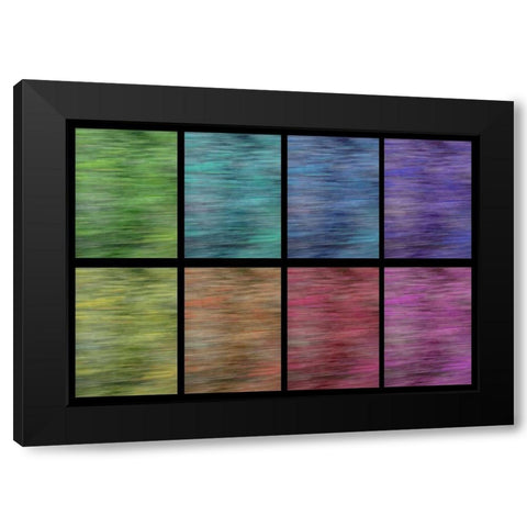 Rainbow Panes II Black Modern Wood Framed Art Print with Double Matting by Simons