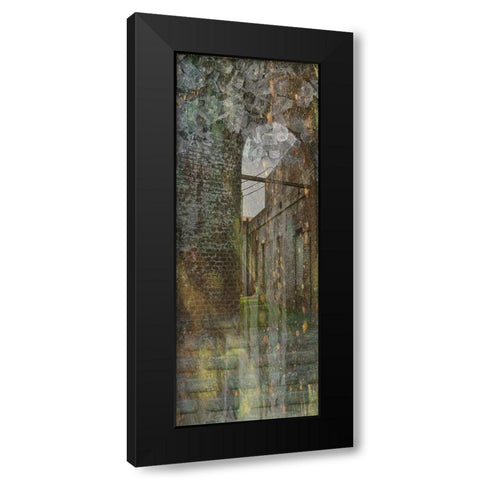 Roundhouse Courtyard Black Modern Wood Framed Art Print with Double Matting by Simons