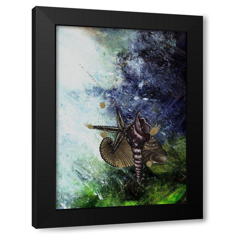 Sea Treasurers Black Modern Wood Framed Art Print with Double Matting by Simons