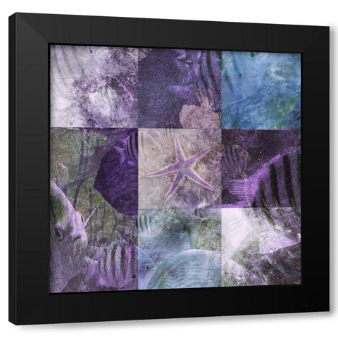 Sea View II Black Modern Wood Framed Art Print with Double Matting by Simons