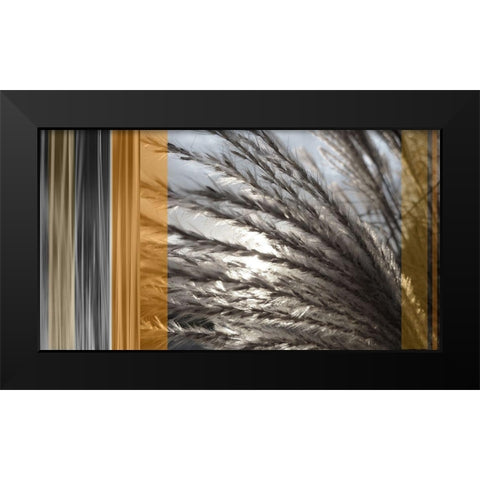 Sunlit Amber I Black Modern Wood Framed Art Print by Simons