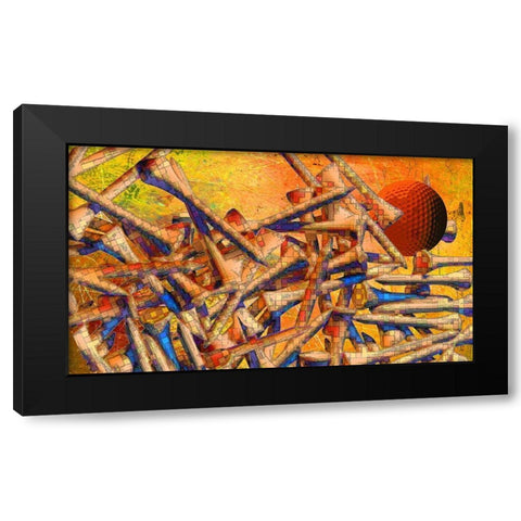 Teed Up II Black Modern Wood Framed Art Print by Simons