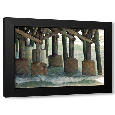 Under the Pier Black Modern Wood Framed Art Print with Double Matting by Simons