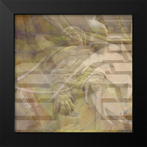 Upheld Black Modern Wood Framed Art Print by Simons