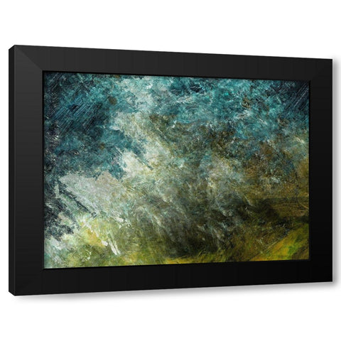 Viscosity Black Modern Wood Framed Art Print by Simons