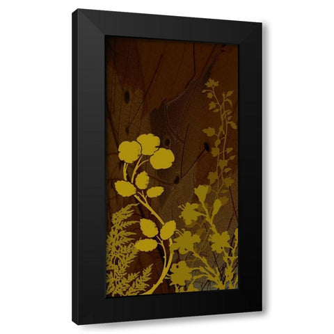 Wildflower Garden I Black Modern Wood Framed Art Print with Double Matting by Simons
