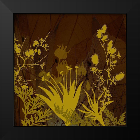 Wildflower Garden III Black Modern Wood Framed Art Print by Simons