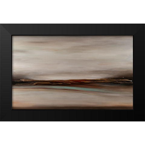 Expanse Series Black Modern Wood Framed Art Print by Hinz