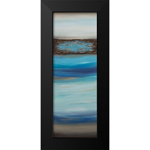 Oceanscape B Black Modern Wood Framed Art Print by Hinz