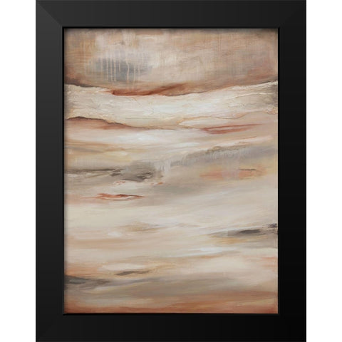 Earthtone Abstract A Black Modern Wood Framed Art Print by Hinz