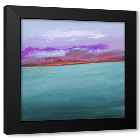Candy Clouds Black Modern Wood Framed Art Print by Hinz