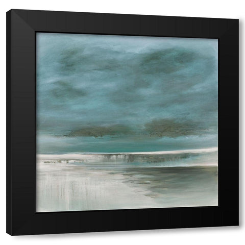 Deserted Shore Black Modern Wood Framed Art Print with Double Matting by Hinz