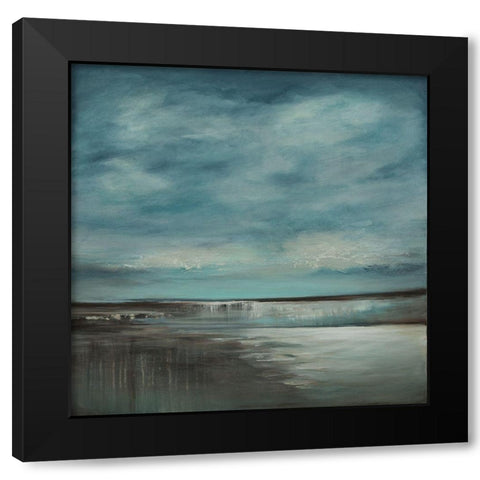 Waterfalls Black Modern Wood Framed Art Print with Double Matting by Hinz