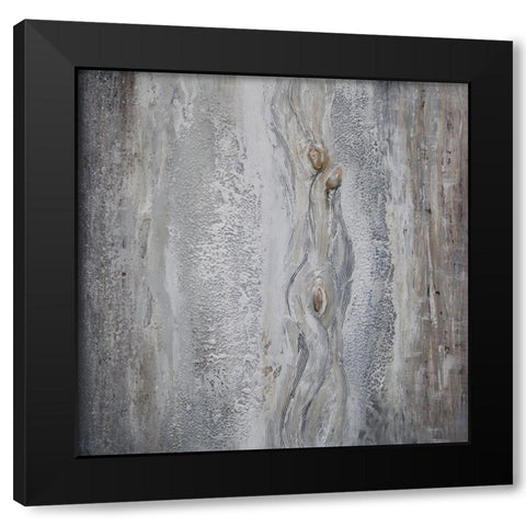 Abstract B Black Modern Wood Framed Art Print by Hinz