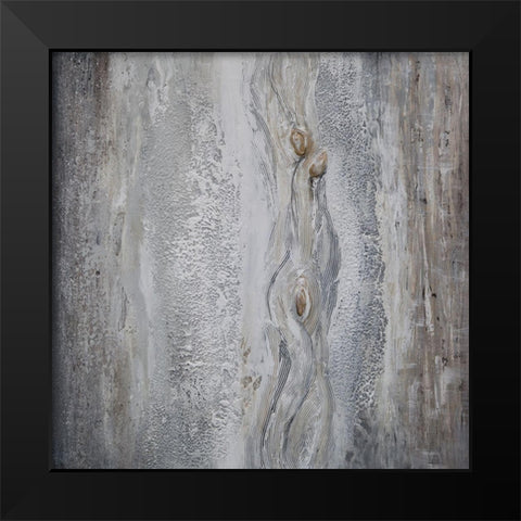 Abstract B Black Modern Wood Framed Art Print by Hinz