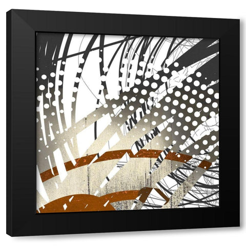 Cord Copper Loop II Black Modern Wood Framed Art Print with Double Matting by Johnson