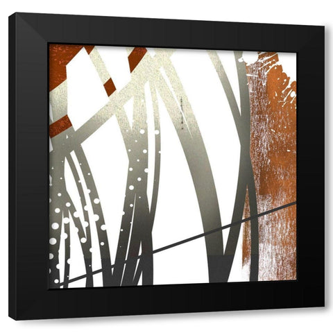 Cord Copper Loop III Black Modern Wood Framed Art Print with Double Matting by Johnson