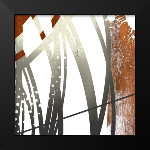 Cord Copper Loop III Black Modern Wood Framed Art Print by Johnson