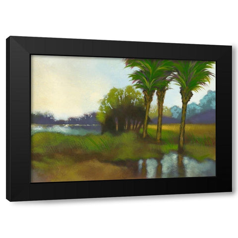 Down The River II Black Modern Wood Framed Art Print by Larson