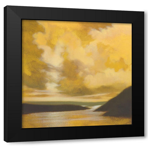 Dusk I  Black Modern Wood Framed Art Print with Double Matting by Larson
