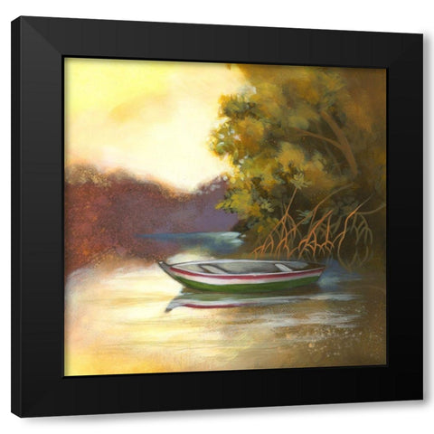 Lazy Day II Black Modern Wood Framed Art Print with Double Matting by Larson