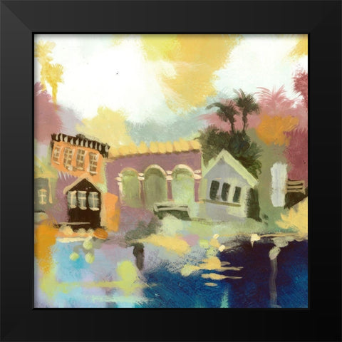 Little Toy Town I Black Modern Wood Framed Art Print by Larson